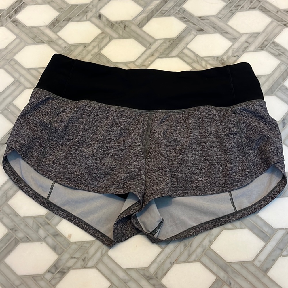 Gray Lululemon Shorts, size 2, 2.5 inch